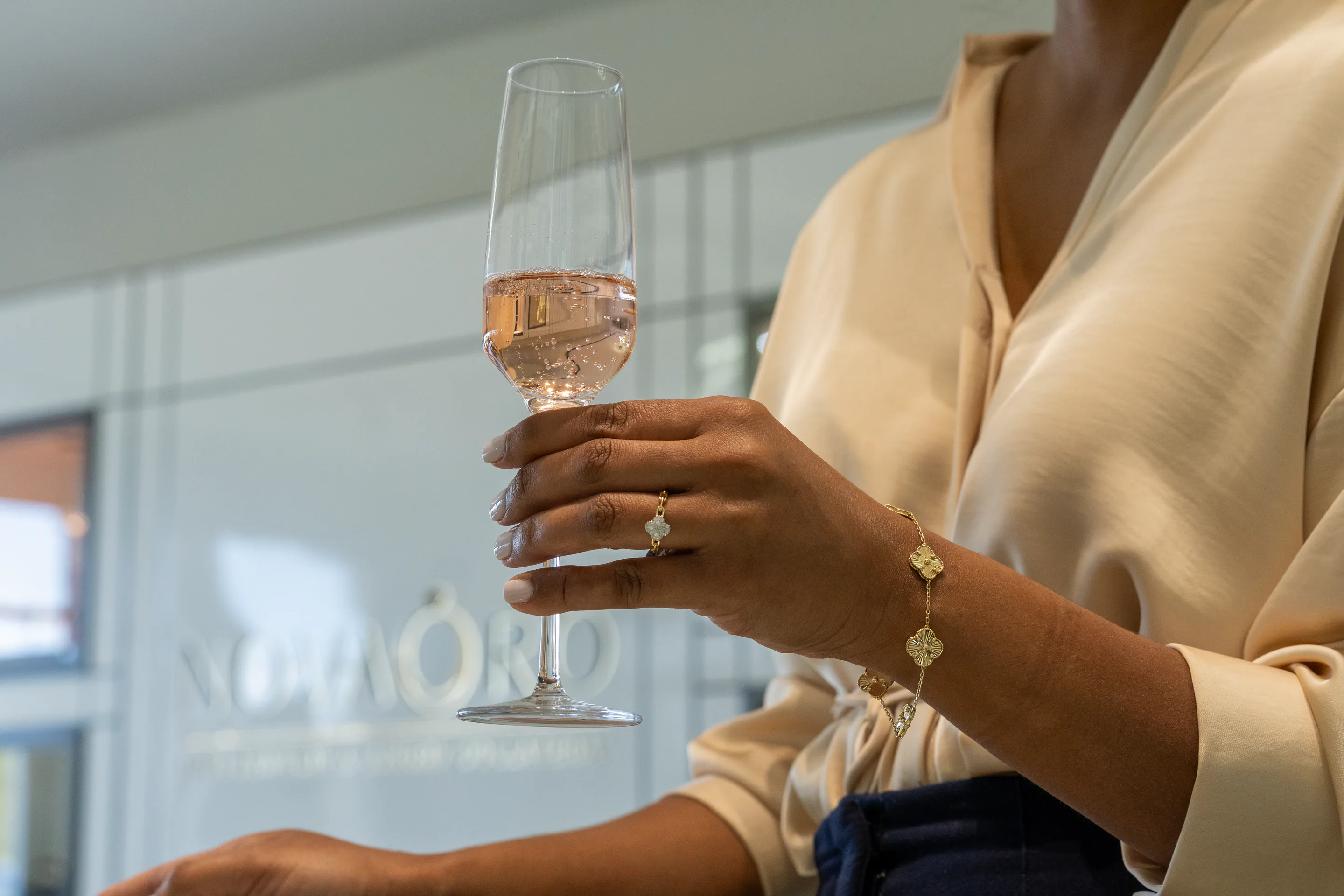 Fine jewelry worn in the NovaOro boutique